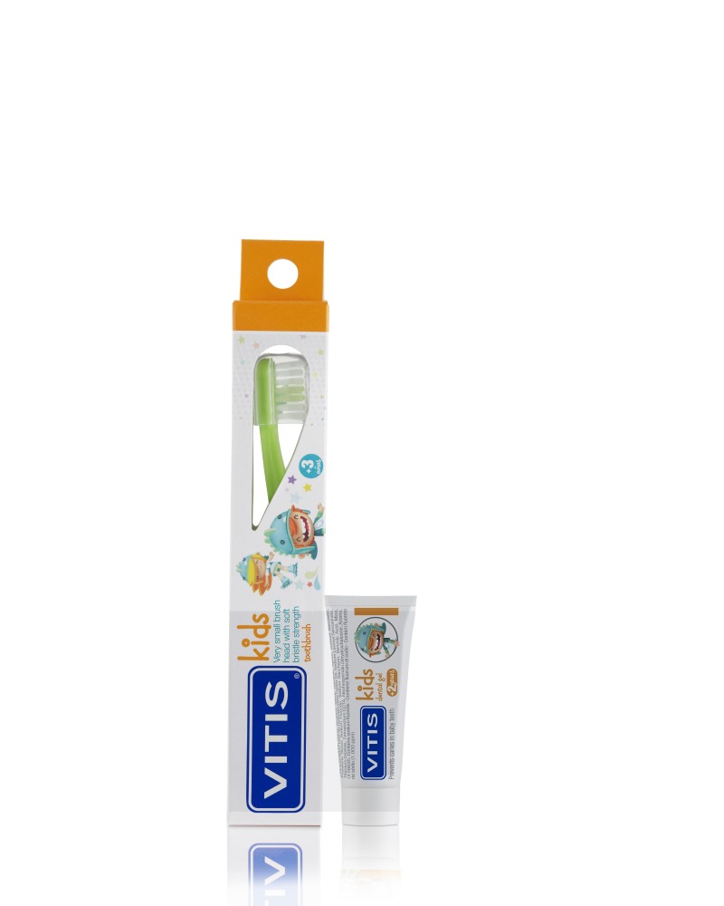 VITIS® Kids Zahnbürste + 8ml Zahnpasta