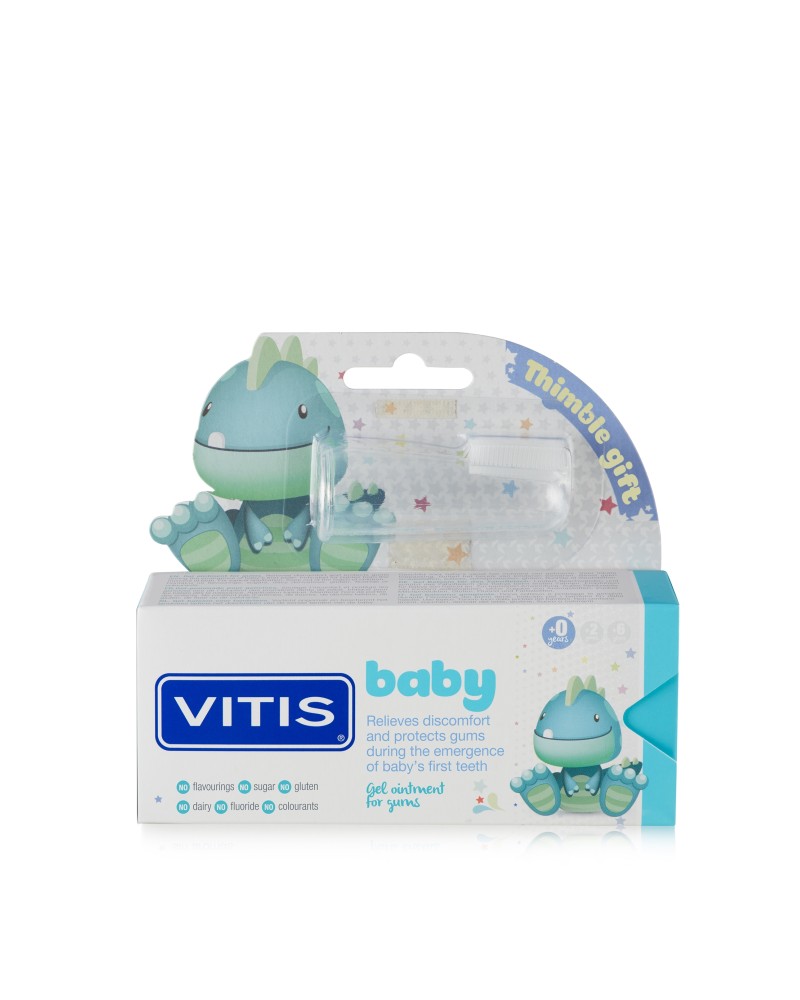 VITIS® Baby Gelbalsam 30ml + Fingerzahnbürste